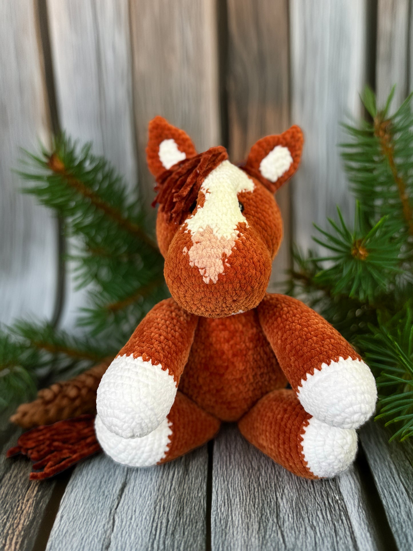 Customizable Crochet Pony - Chestnut