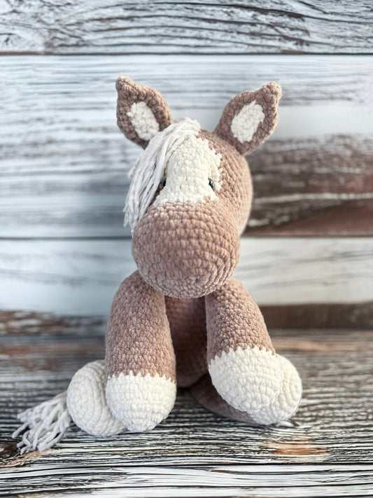 Customizable Crochet Horse - Palomino