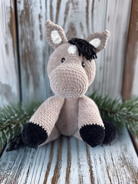Customizable Crochet Horse - Buckskin